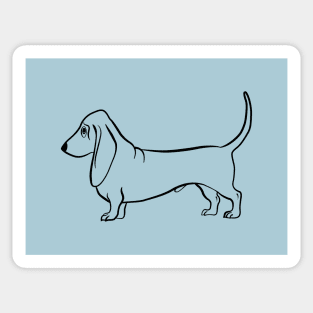 Standing Basset Hound Sticker